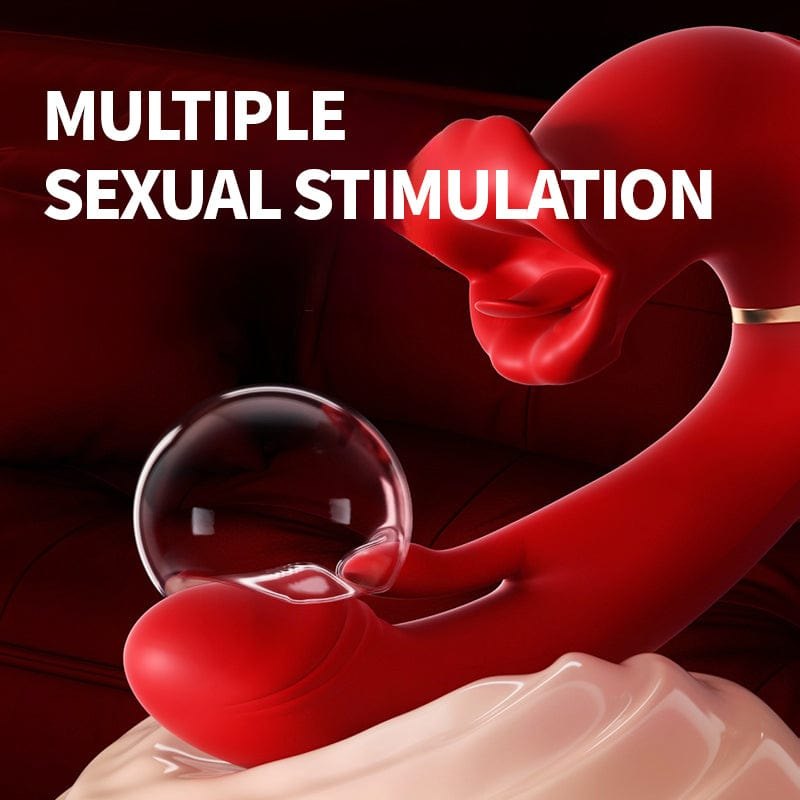 Red lip biting rose vibrator, photo 3