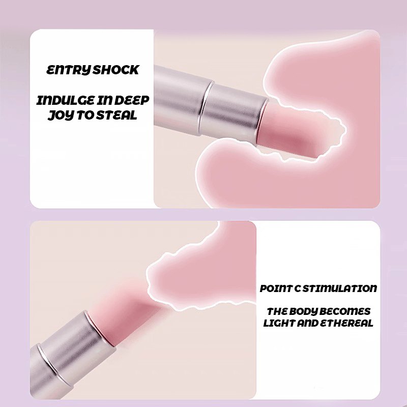 Pink lipstick-shaped clitoral suction vibrator, photo 4