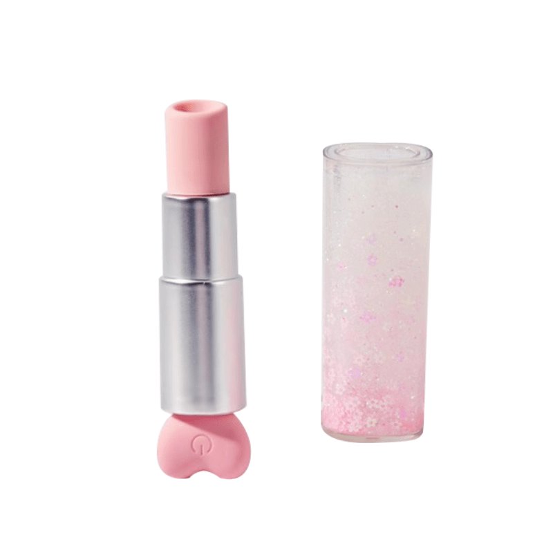 Pink lipstick-shaped clitoral suction vibrator, photo 6