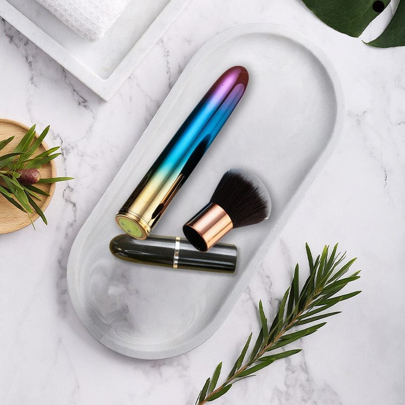 Lipstick bullet vibrator with makeup brush set, photo 3