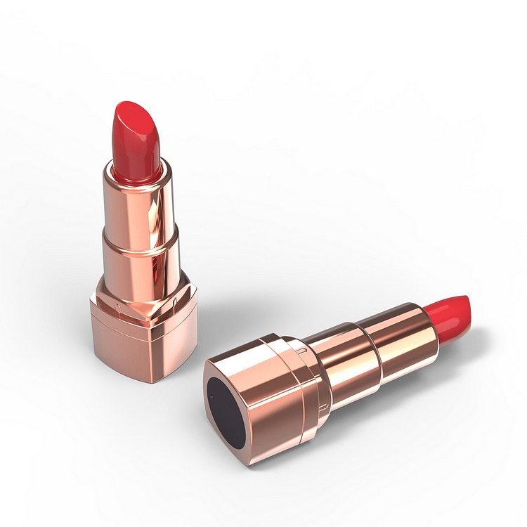 Rose gold lipstick bullet vibrator, photo 1