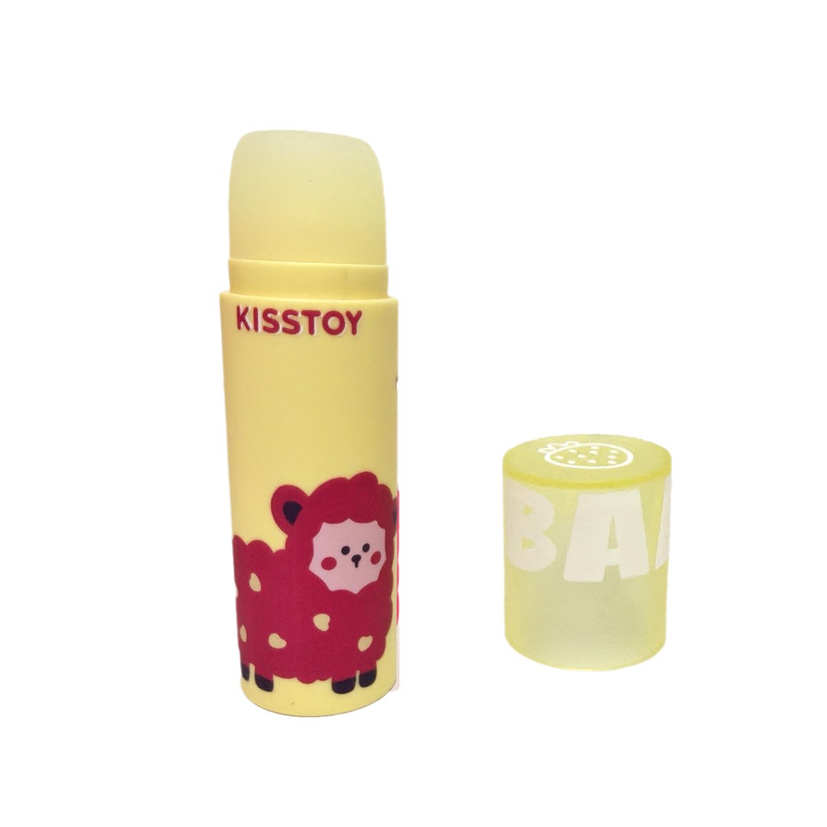 Yellow lipstick-shaped clitoral suction vibrator with dustproof cap