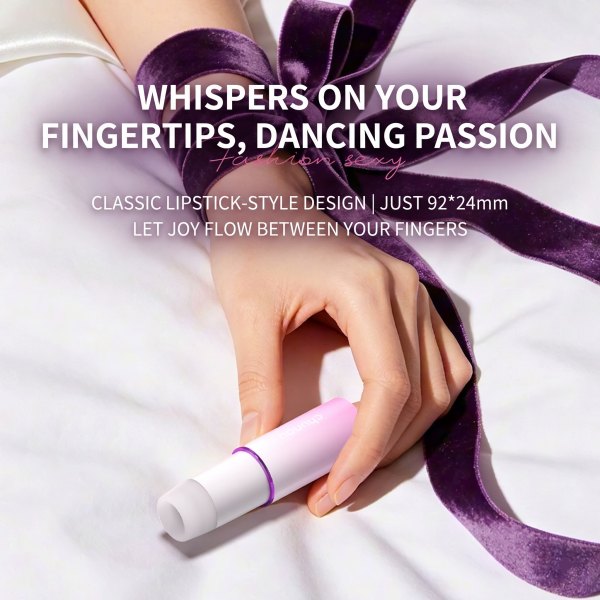 Lipstick style suction and tapping bullet vibrator, photo 2