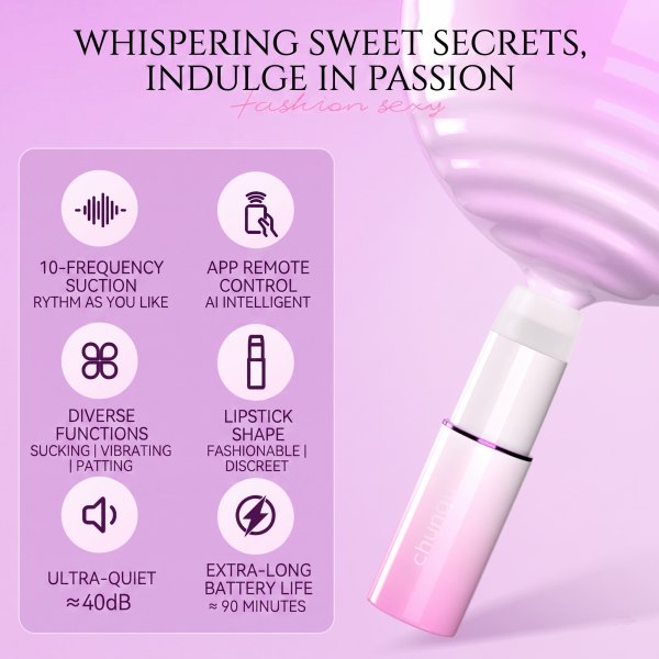 Lipstick style suction and tapping bullet vibrator, photo 3
