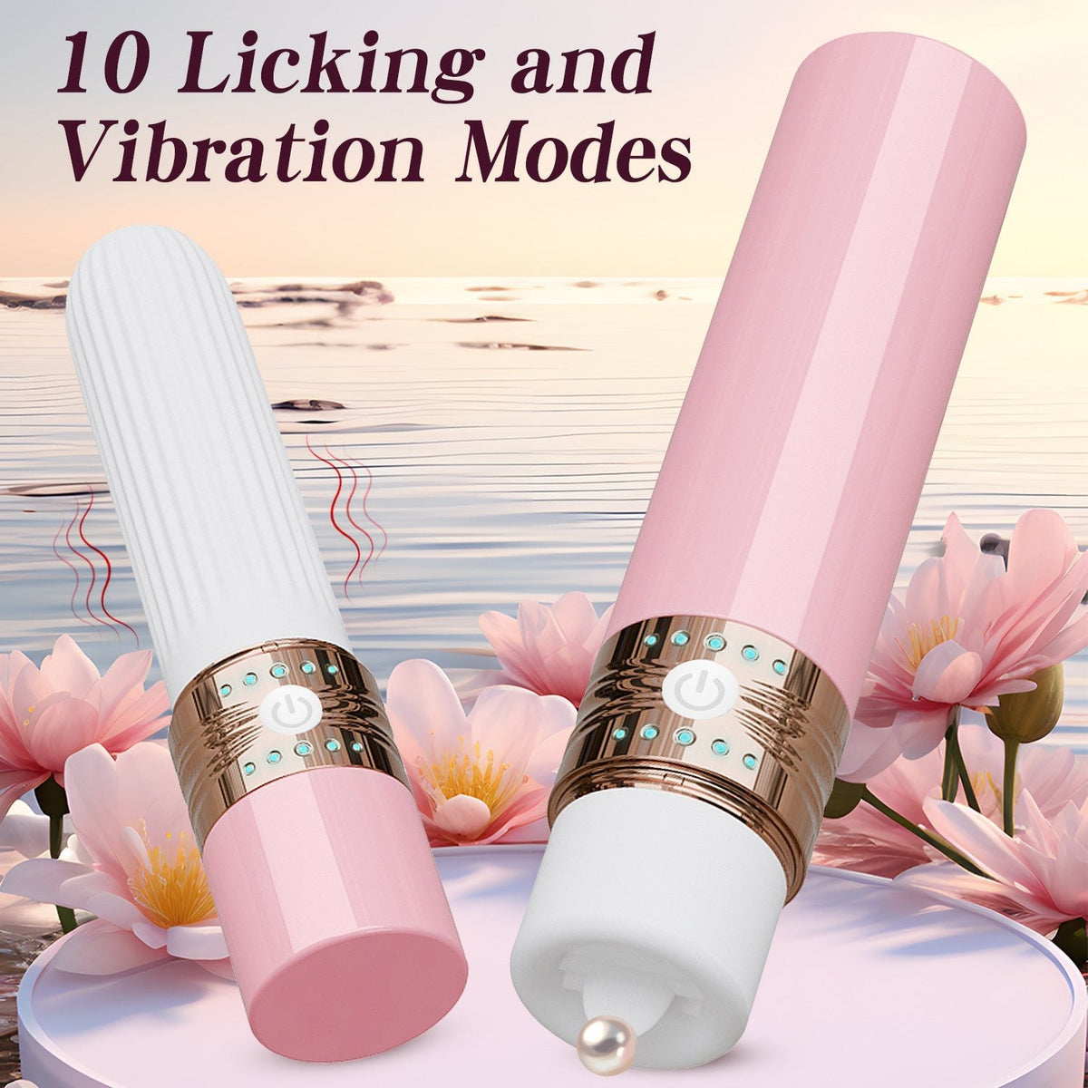 Lipstick shaped licking clitoral vibrator, photo 3