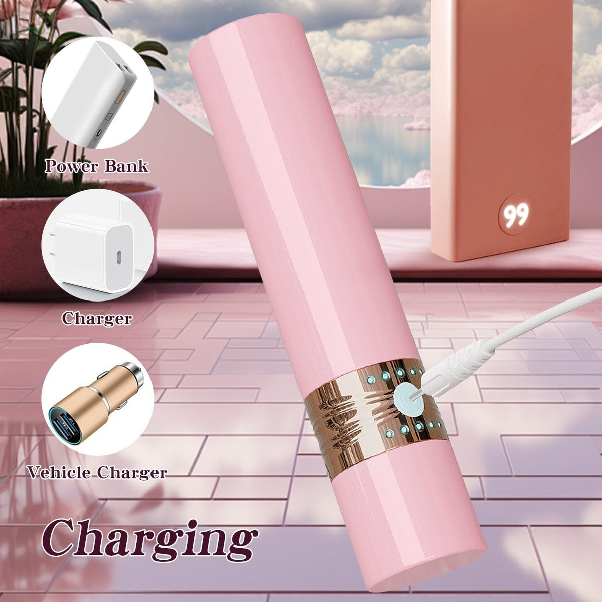 Lipstick shaped licking clitoral vibrator, photo 4