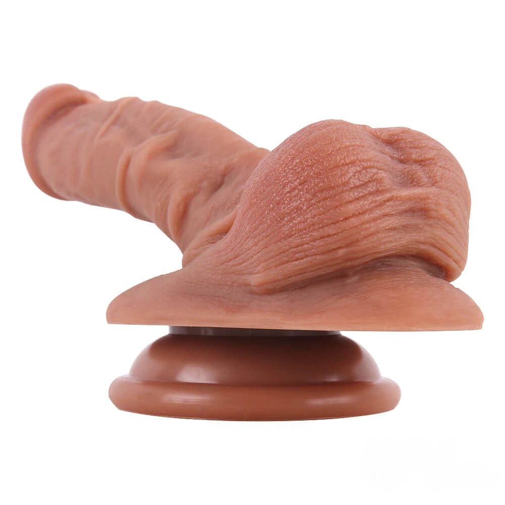 Brown alien liquid silicone dildo