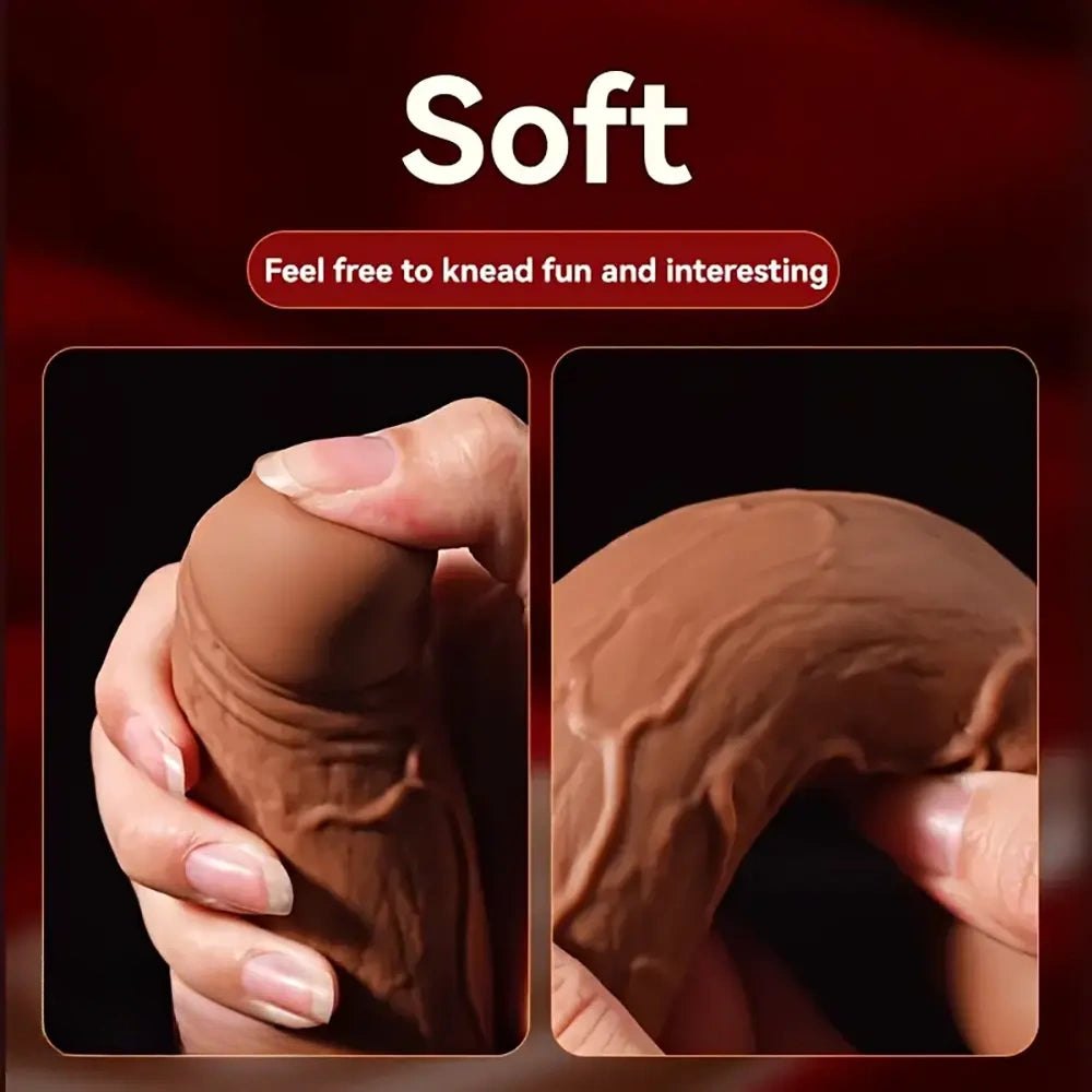 Brown realistic dildo, photo 6
