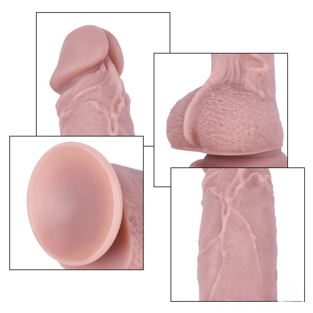 Flesh-tone liquid silicone suction dildo, photo 8