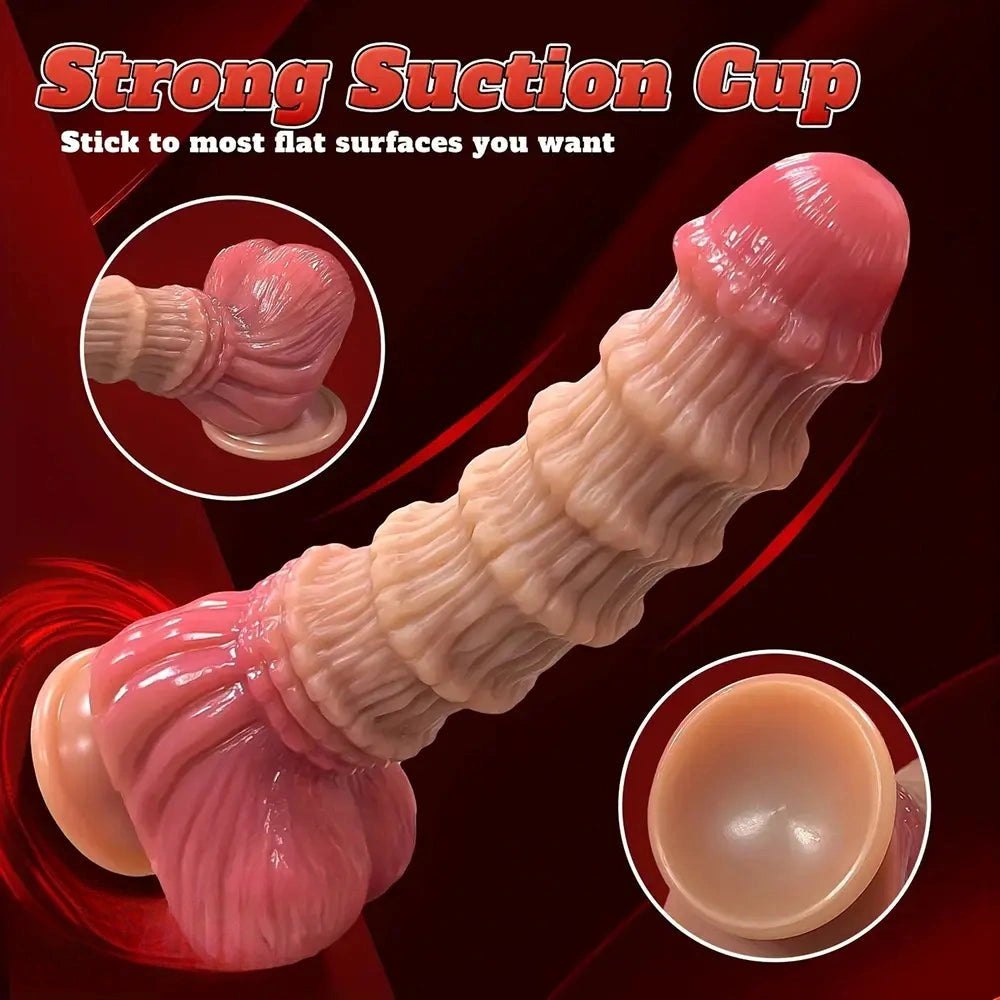 Flesh tone liquid silicone suction cup dildo, photo 3