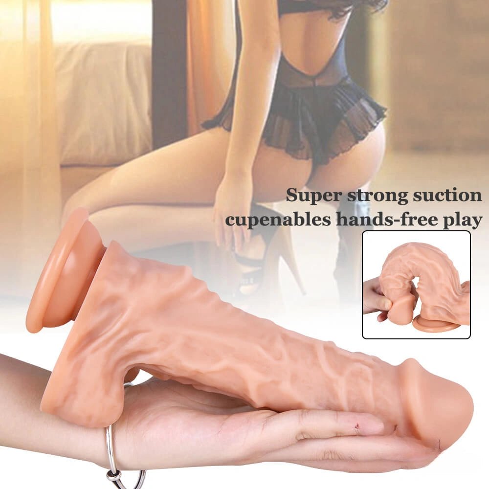 Flesh tone liquid silicone suction cup dildo, photo 11