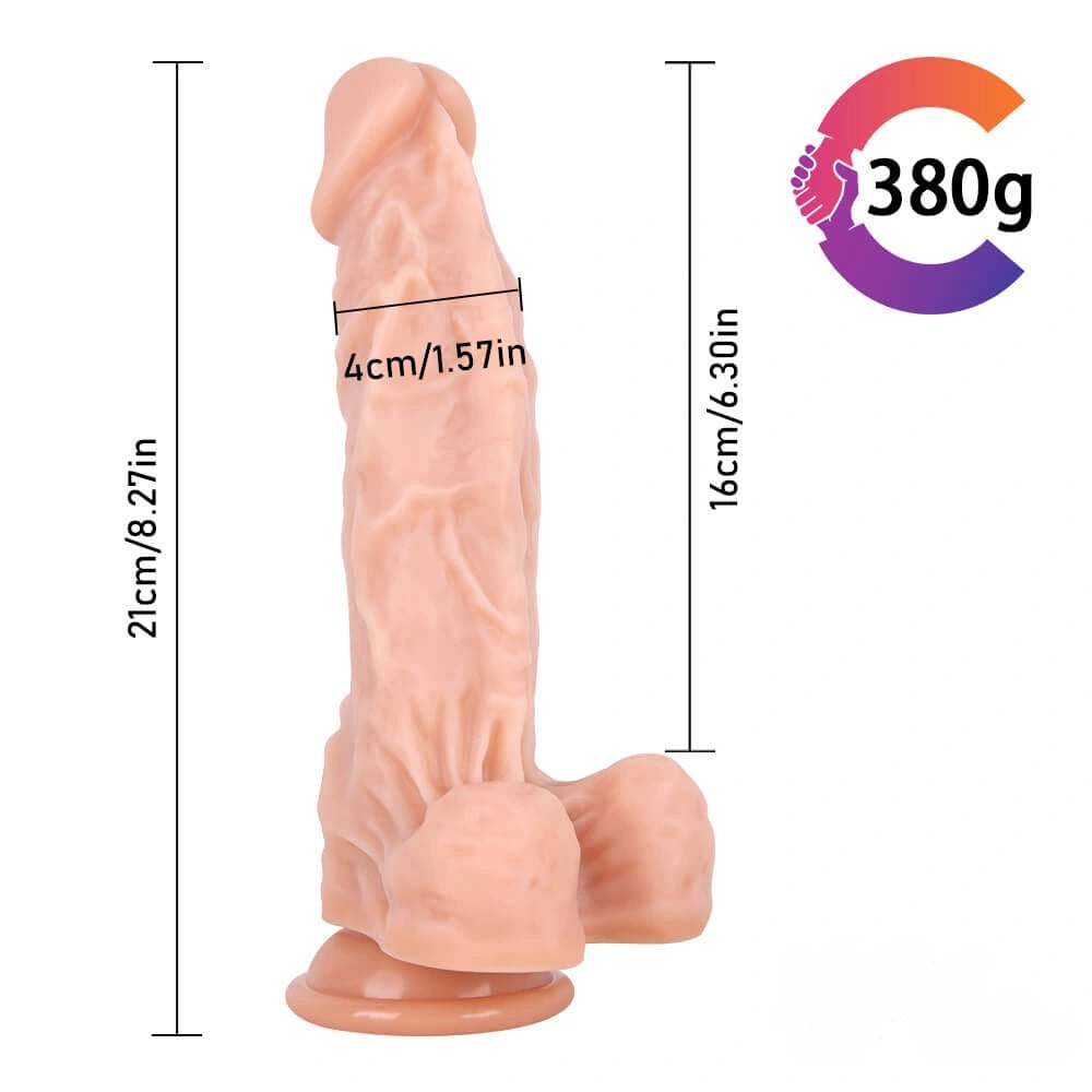 Flesh tone liquid silicone suction cup dildo, photo 12