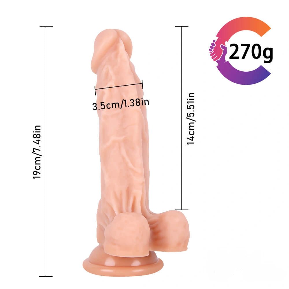 Flesh tone liquid silicone suction cup dildo, photo 13
