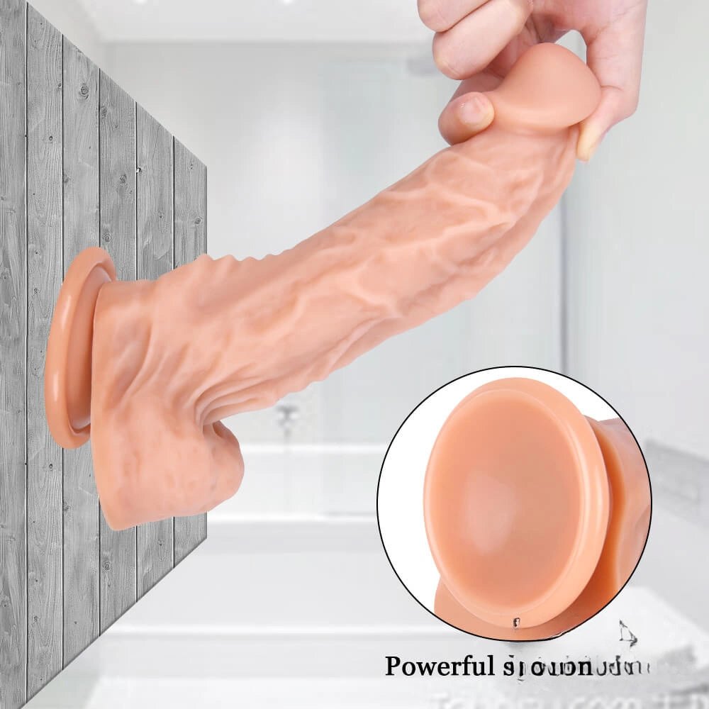 Flesh tone liquid silicone suction cup dildo, photo 6