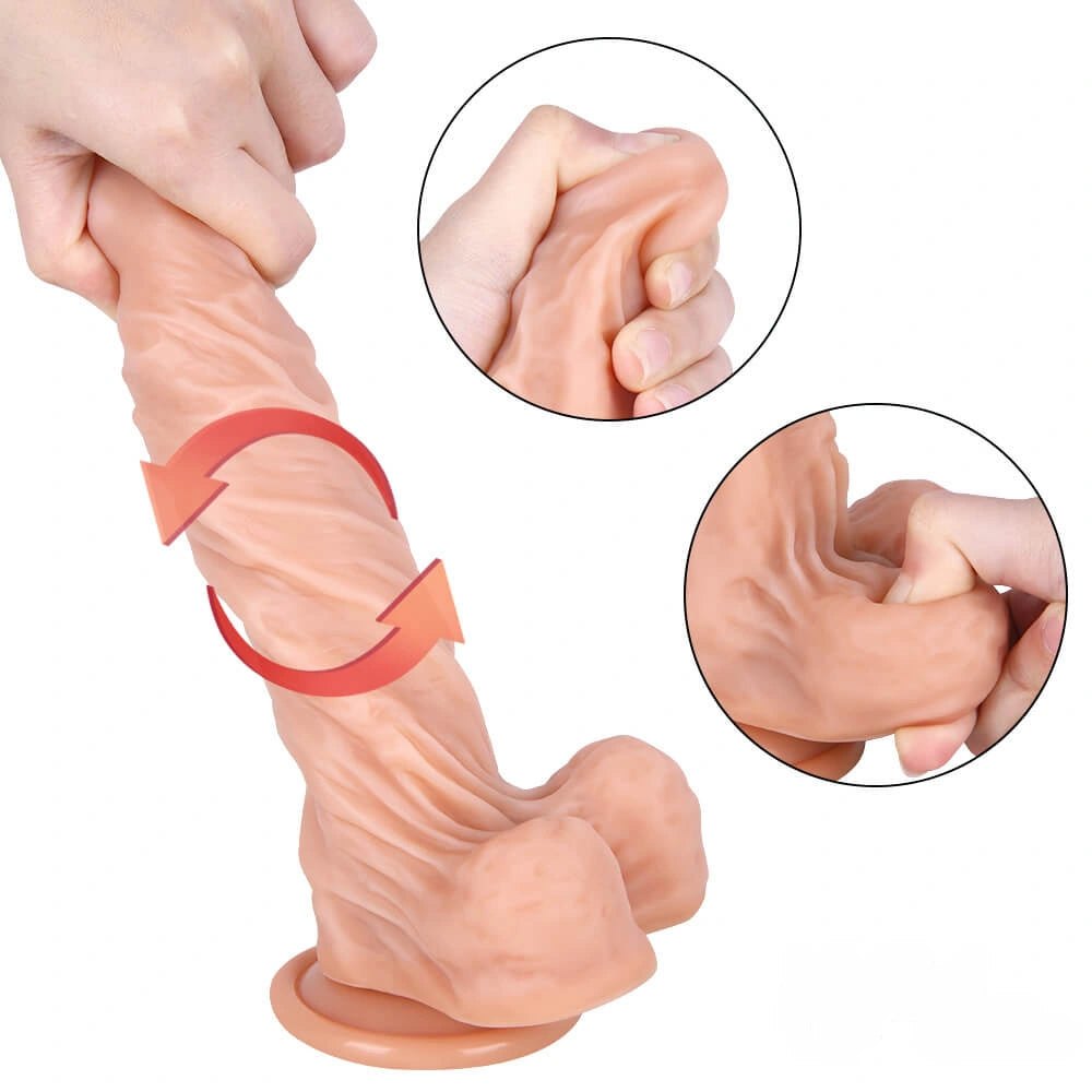 Flesh tone liquid silicone suction cup dildo, photo 9