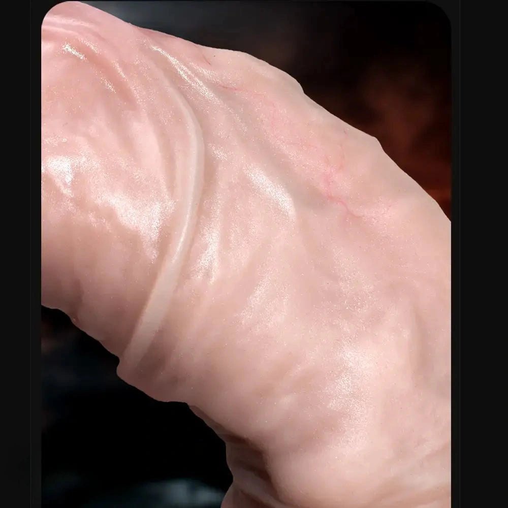 Flesh liquid silicone realistic dildo, photo 11