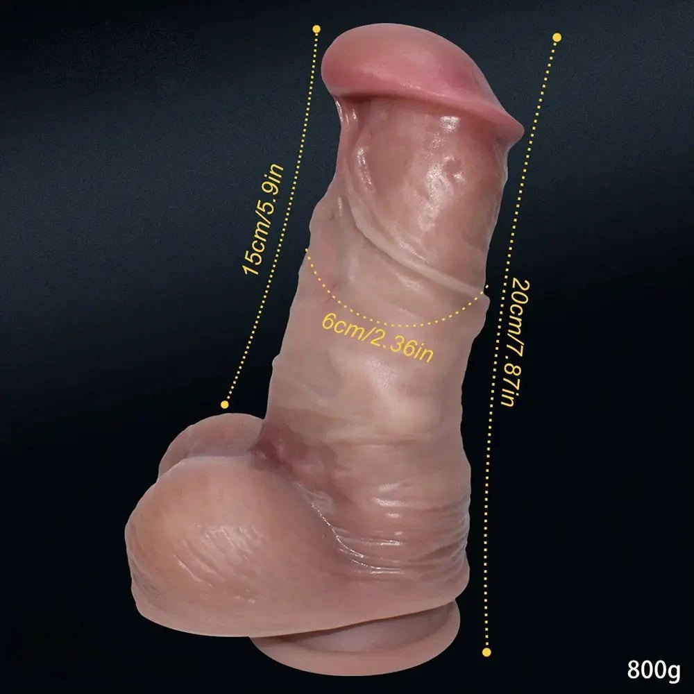 Flesh liquid silicone realistic dildo, photo 4