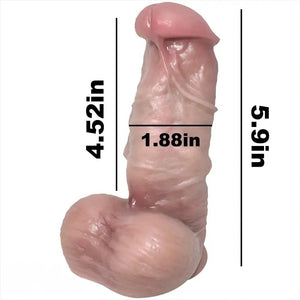 Flesh liquid silicone realistic dildo, photo 8
