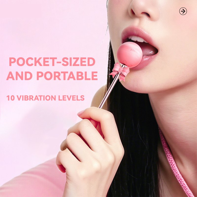 Pink lollipop clit stimulator vibrator, photo 3