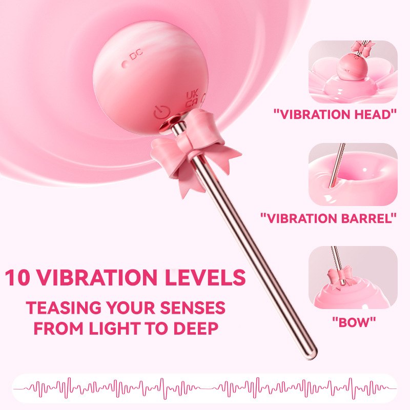 Pink lollipop clit stimulator vibrator, photo 5