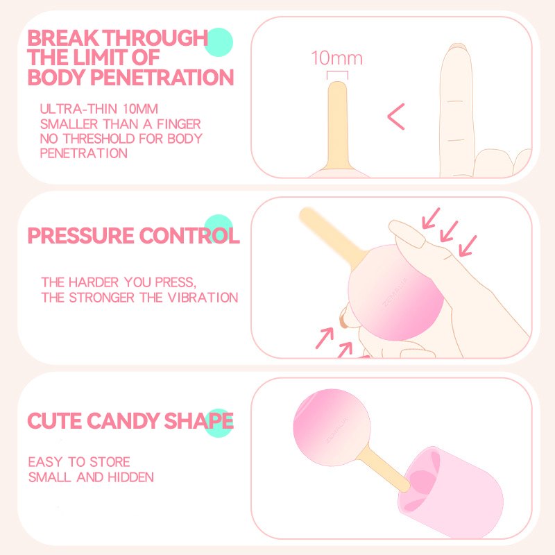 Pink gradient lollipop vibrator, photo 4