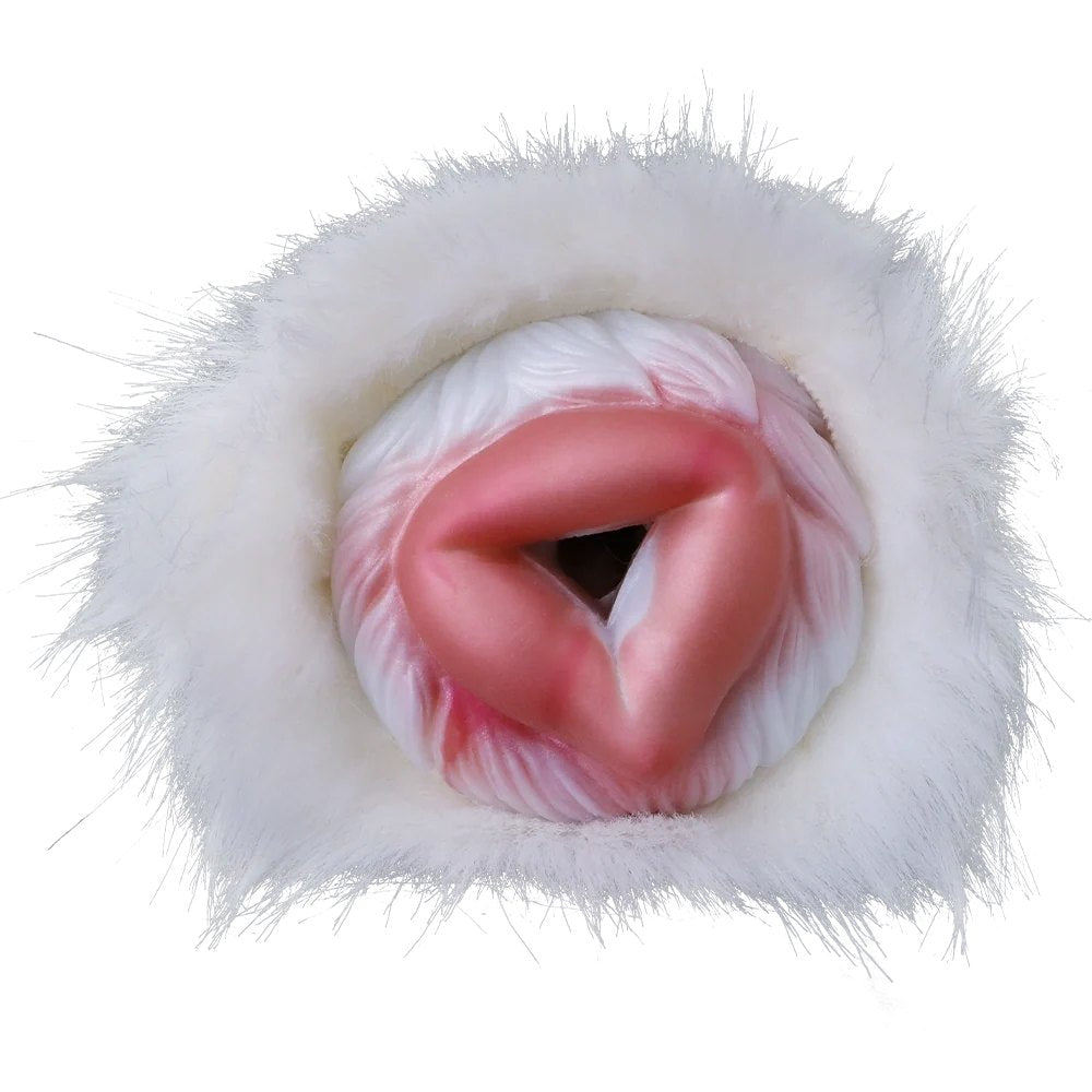 White fur masturbator, triangular entry, photo 11