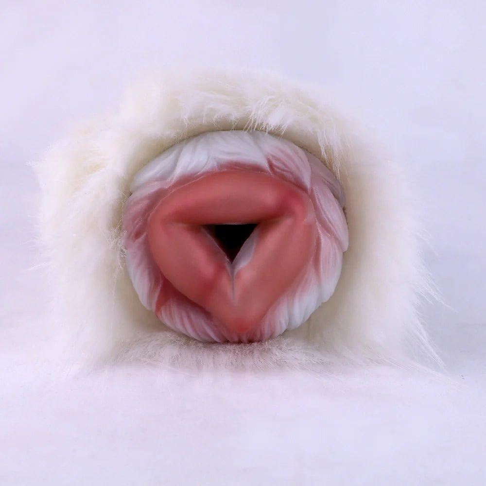 White fur masturbator, triangular entry, photo 2
