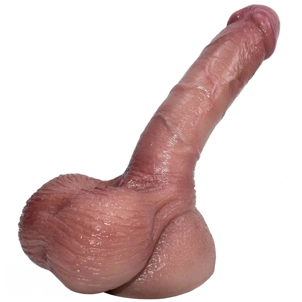 Flesh-tone long realistic silicone dildo, photo 1