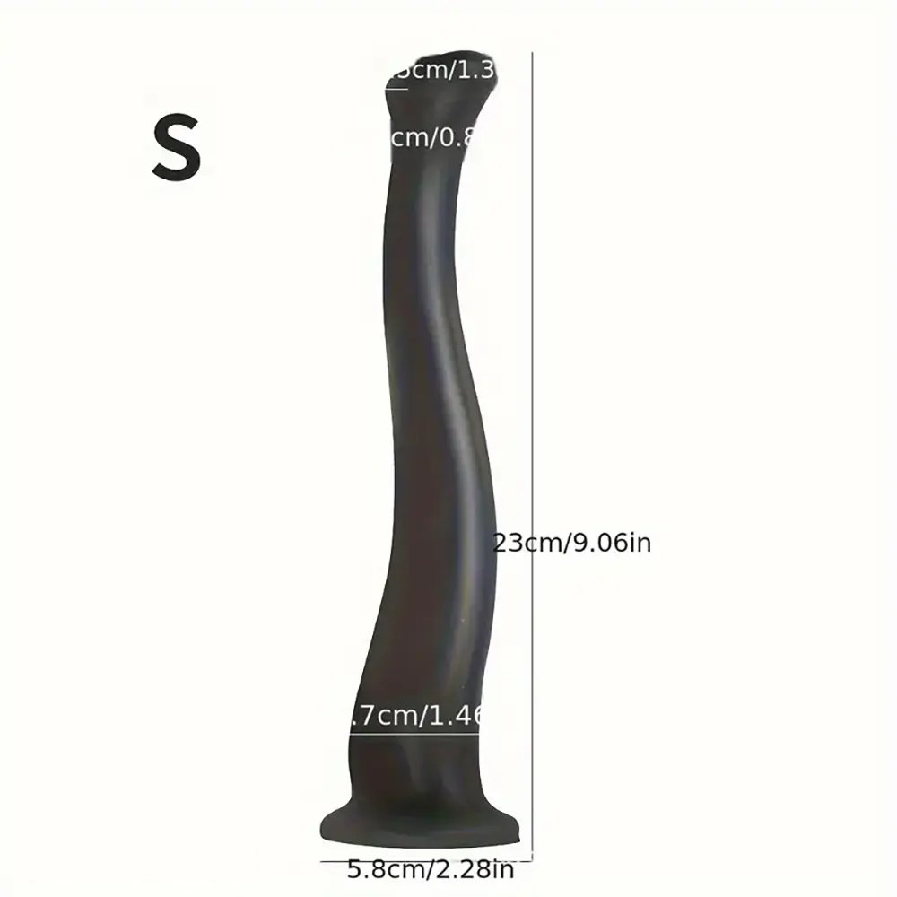 Black long silicone anal plug