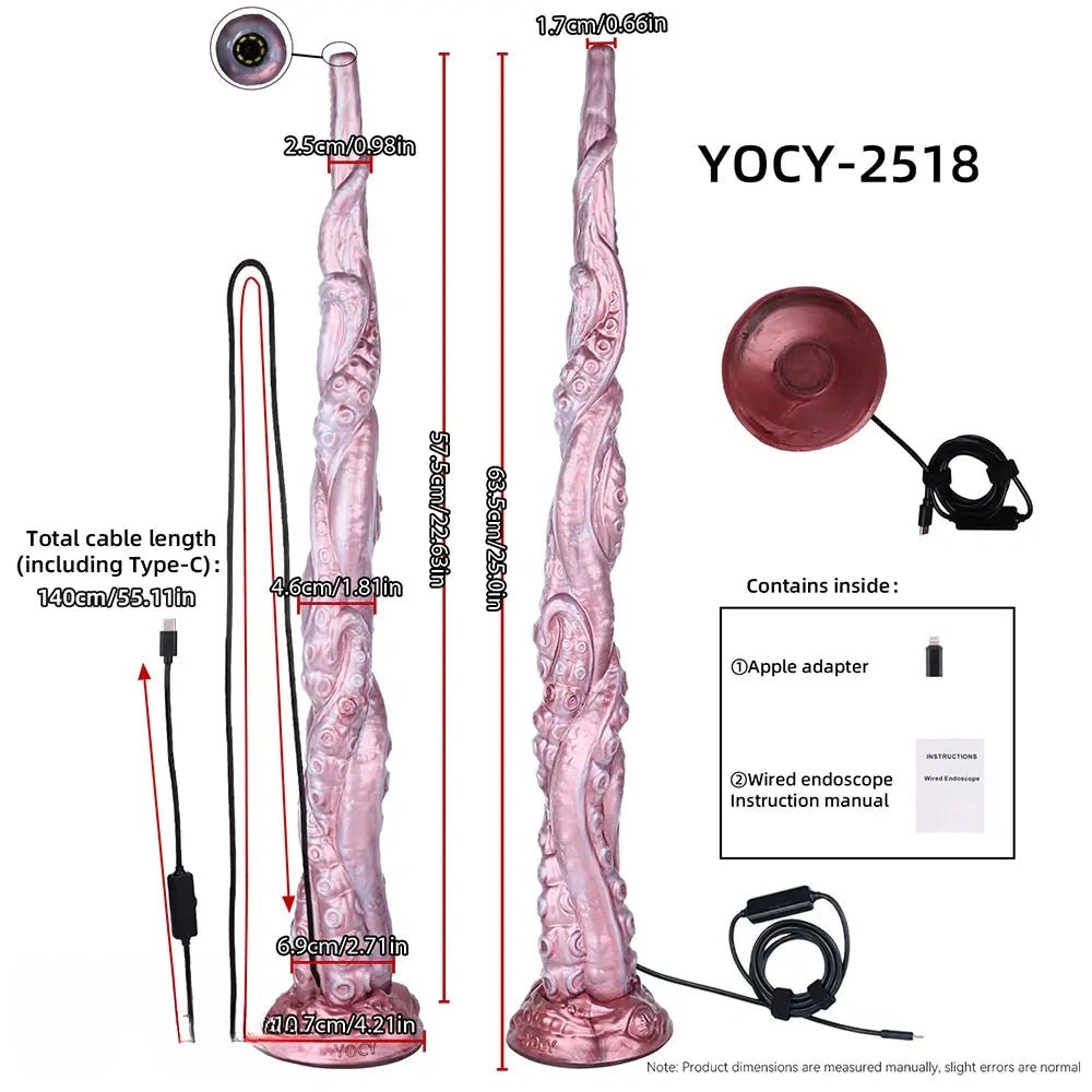 Mixed color tentacle camera fantasy dildo, photo 3