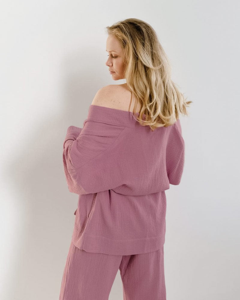 Loose fit gauze pajama bathrobe set, photo 9