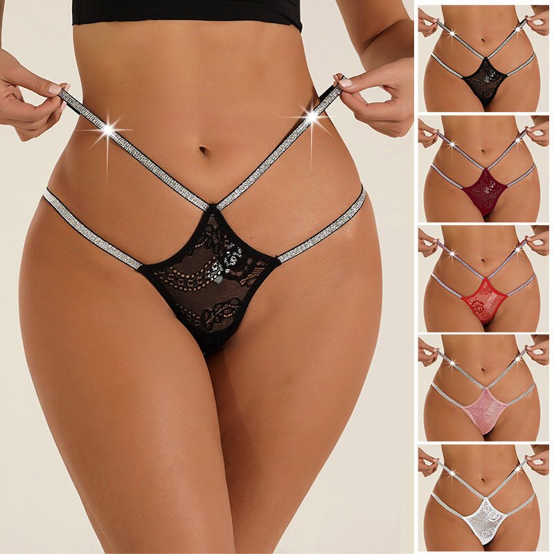 Low rise silver strap thong, photo 2