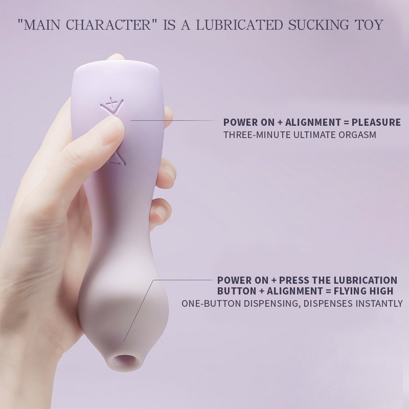 Purple lubricant-dispensing clitoral suction vibrator, photo 2