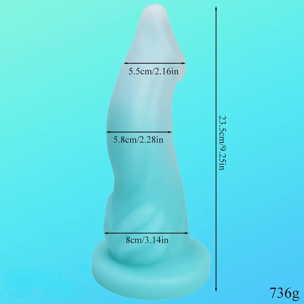 Luminous big thick fantasy silicone dildo, photo 6