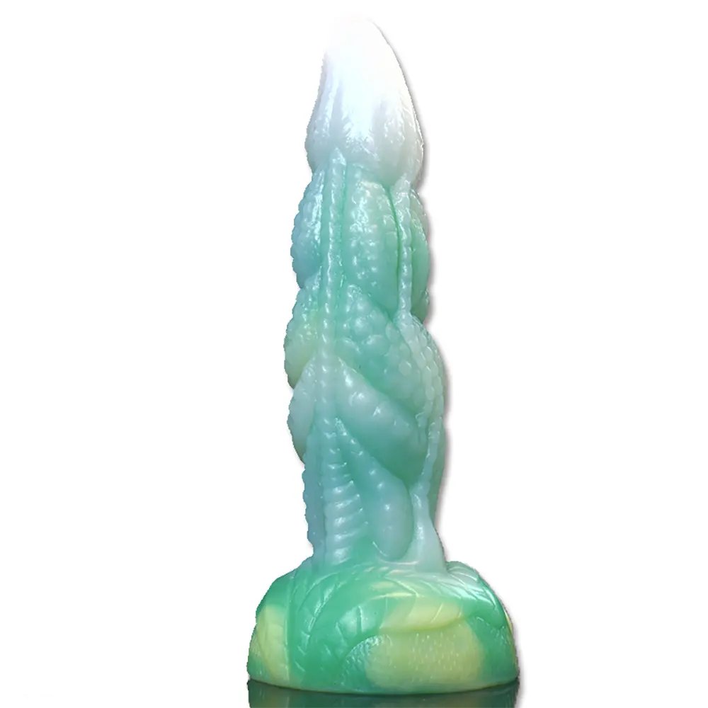 non-luminous B luminous ridged fantasy dildo