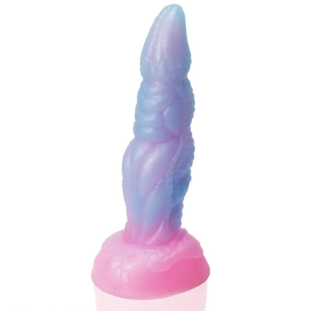 Luminous ridged fantasy dildo, photo 1