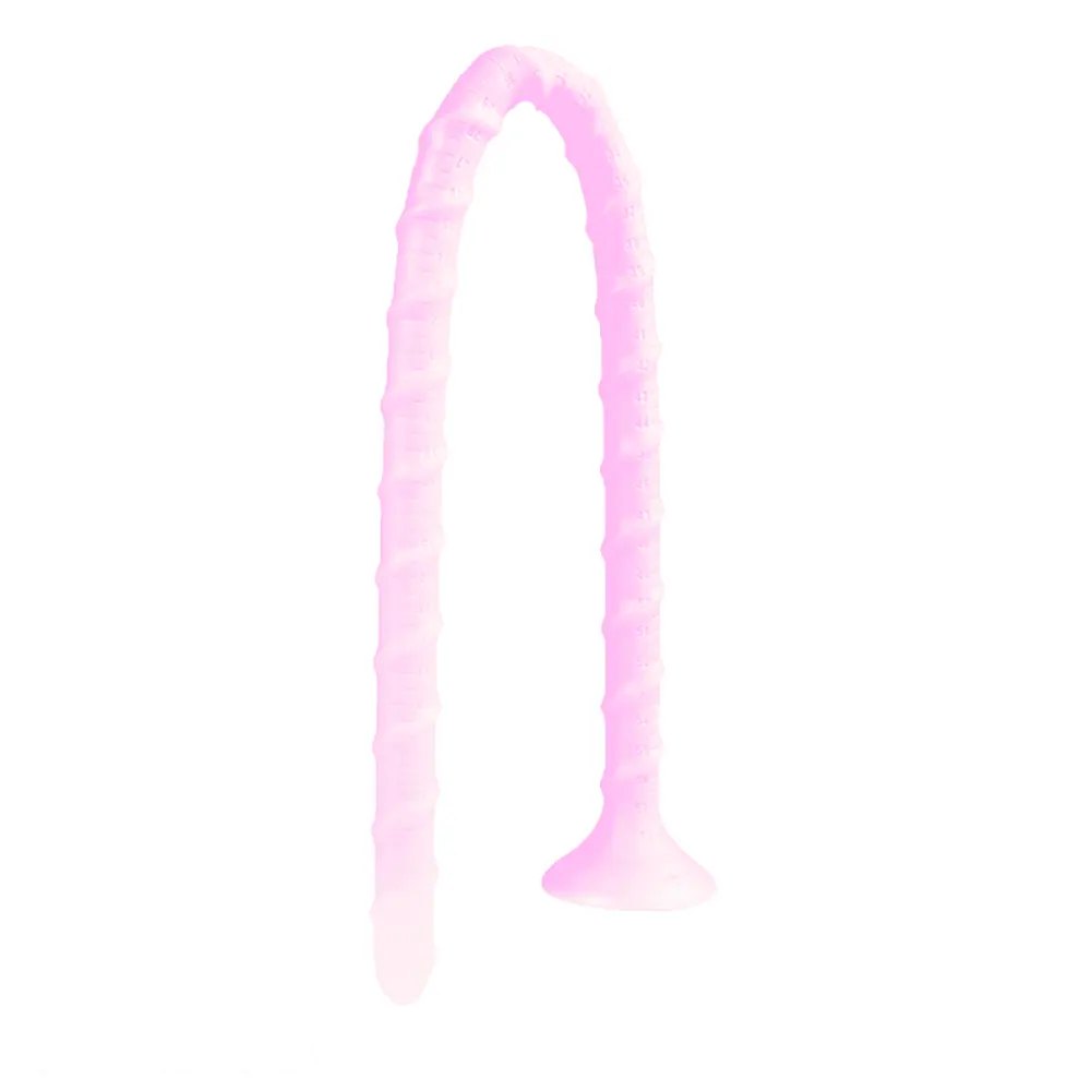 non-luminous B ribbed spiral silicone fantasy dildo