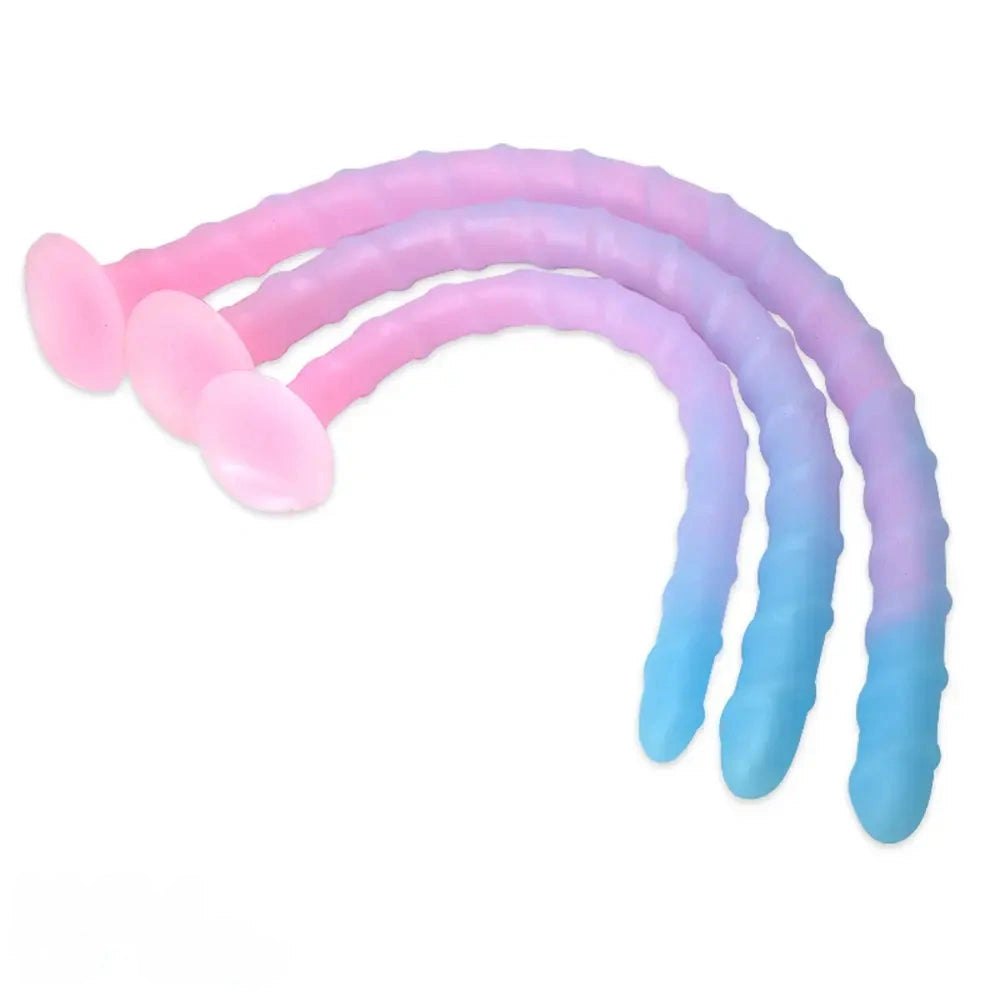 Ribbed spiral silicone fantasy dildo, photo 1