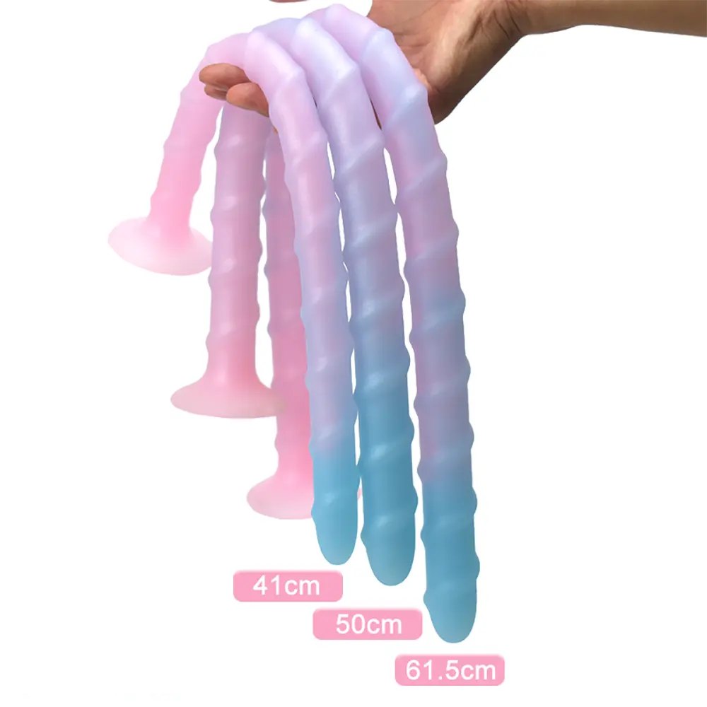 Ribbed spiral silicone fantasy dildo, photo 3