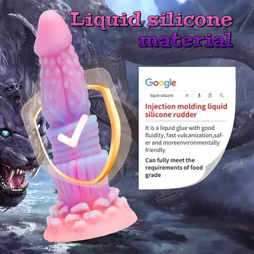Luminous ridged fantasy dildo, photo 12