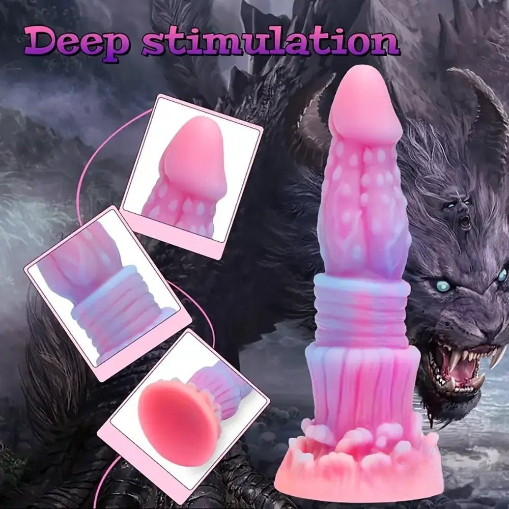 Luminous ridged fantasy dildo, photo 13
