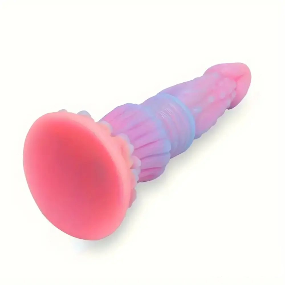 Luminous ridged fantasy dildo, photo 3