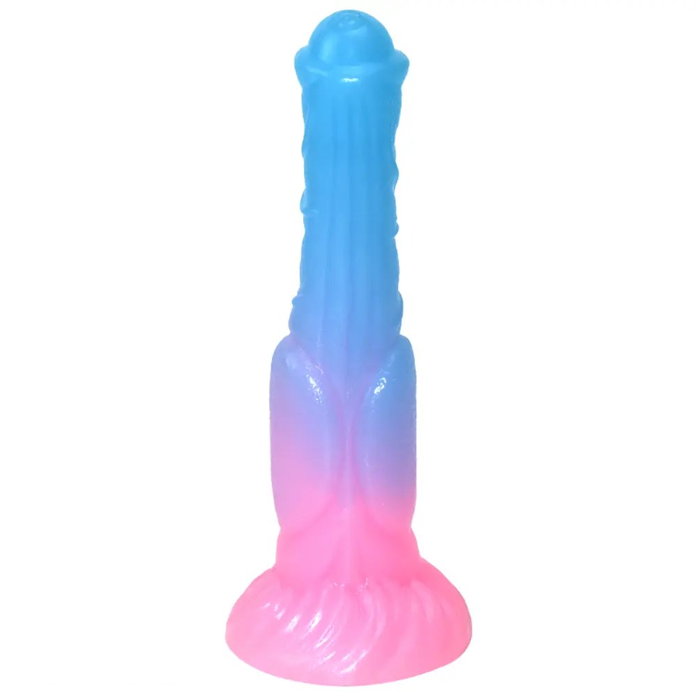 Luminous silicone knotted horse dildo, photo 1