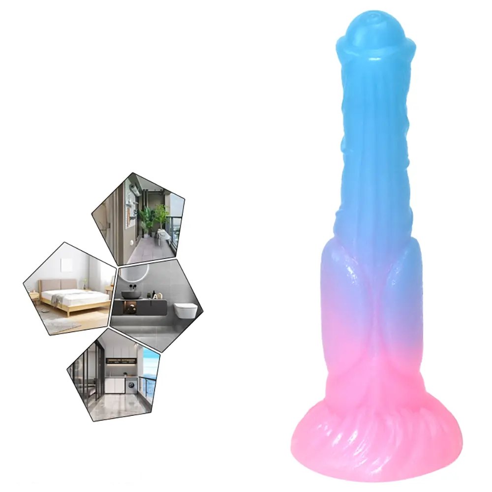 Luminous silicone knotted horse dildo, photo 10