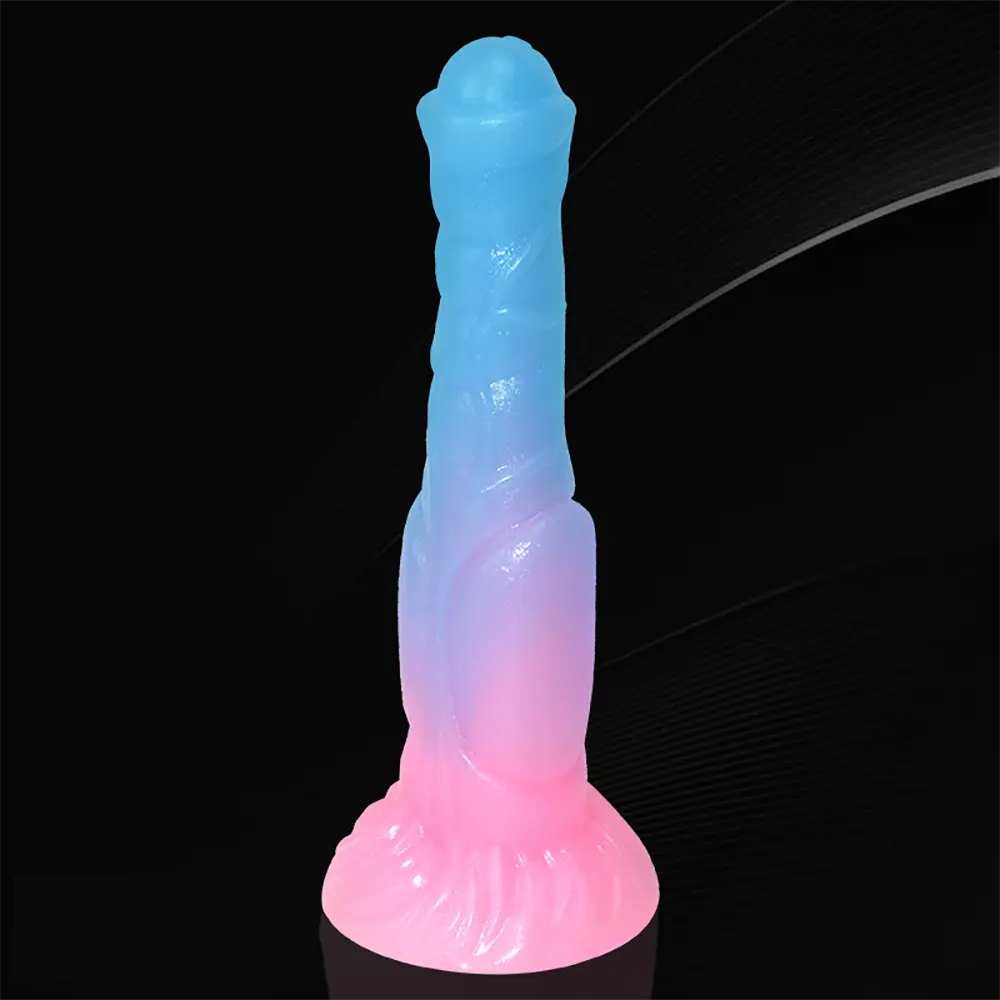 Luminous silicone knotted horse dildo, photo 11