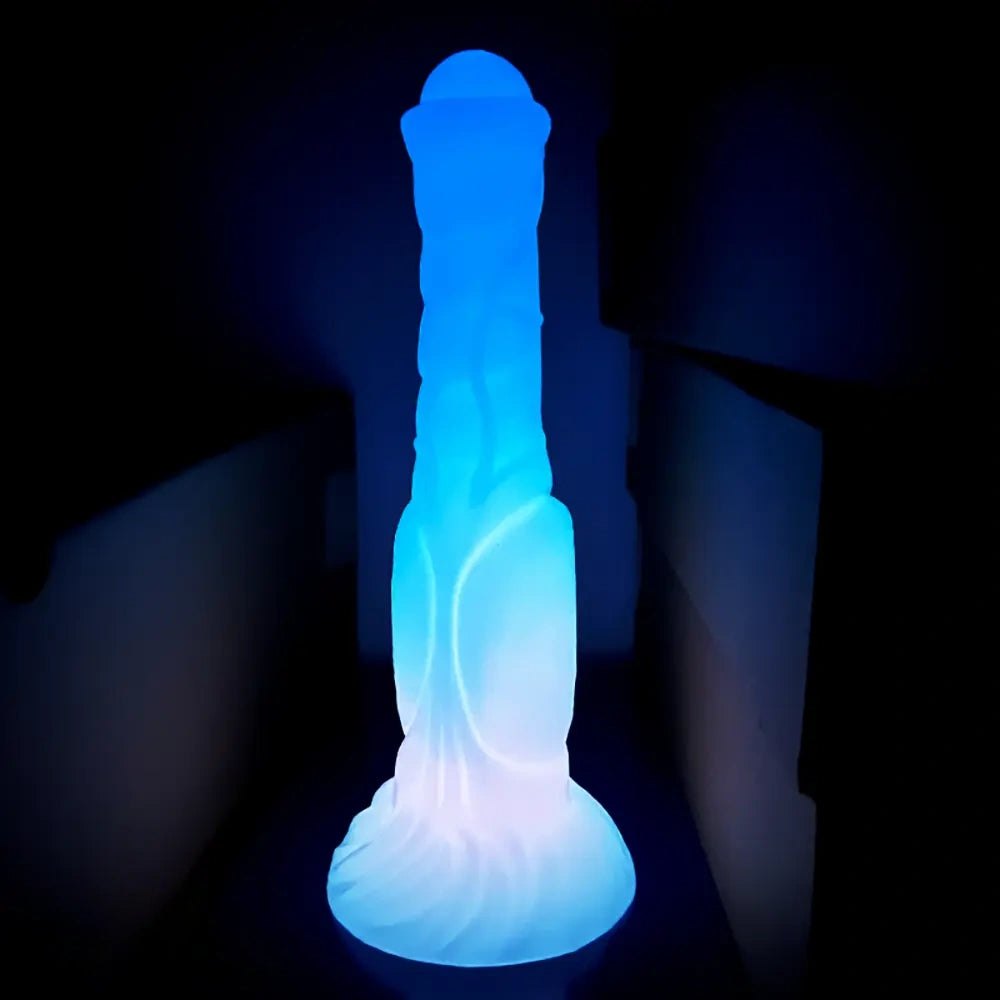 Luminous silicone knotted horse dildo, photo 12