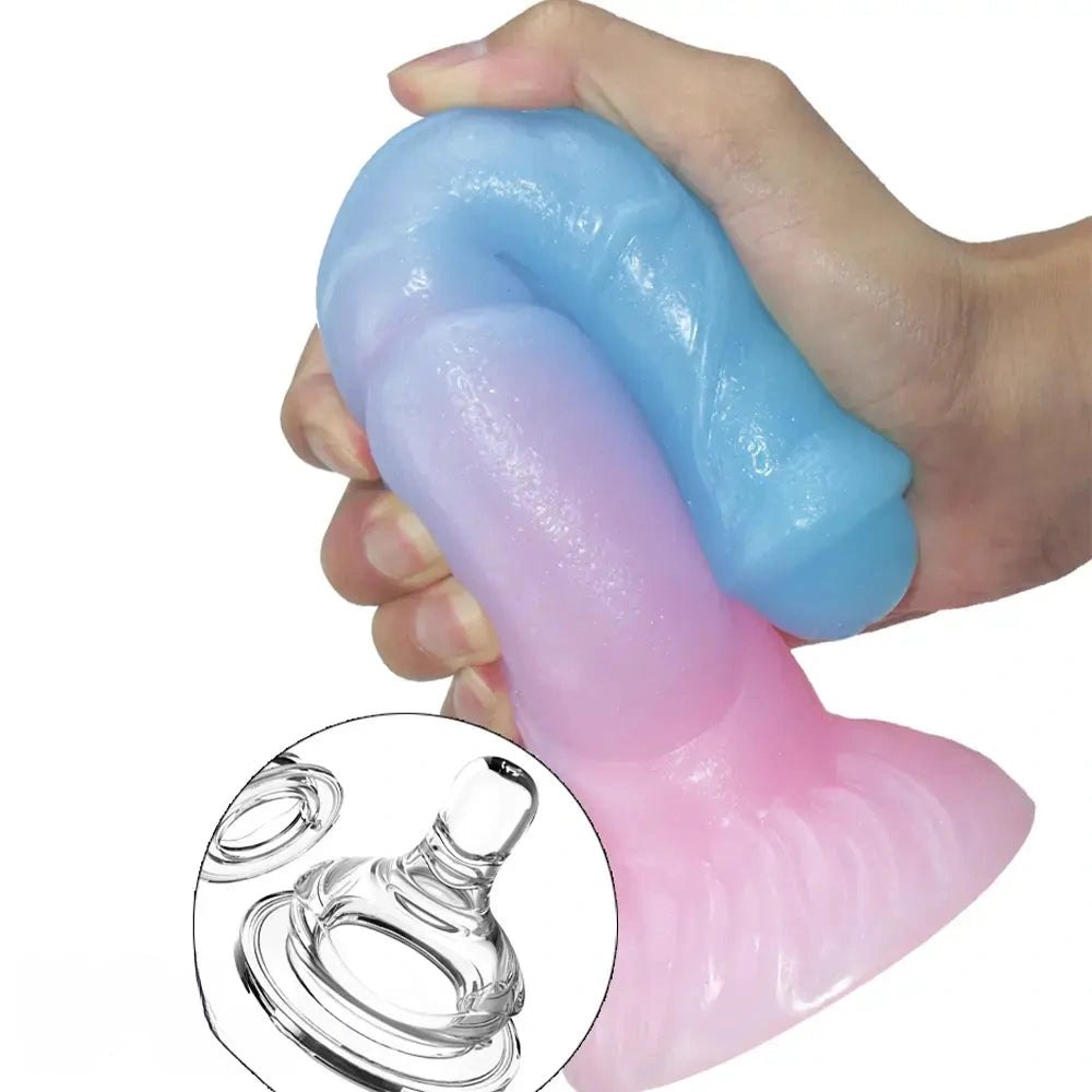 Luminous silicone knotted horse dildo, photo 3