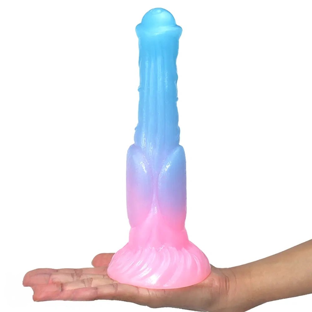 Luminous silicone knotted horse dildo, photo 9