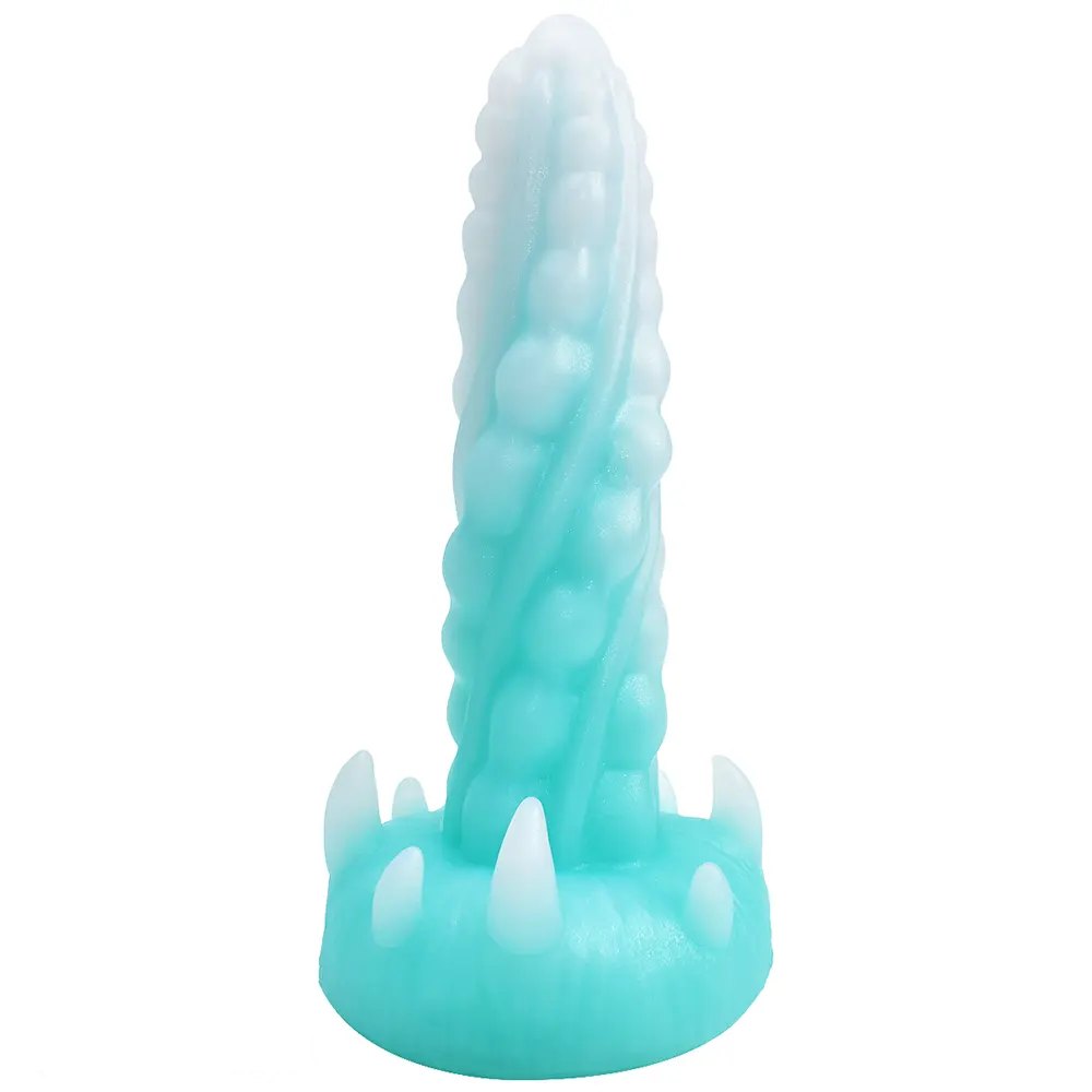 Luminous spiked fantasy silicone dildo, photo 1