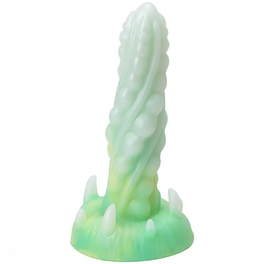 Luminous spiked fantasy silicone dildo, photo 17